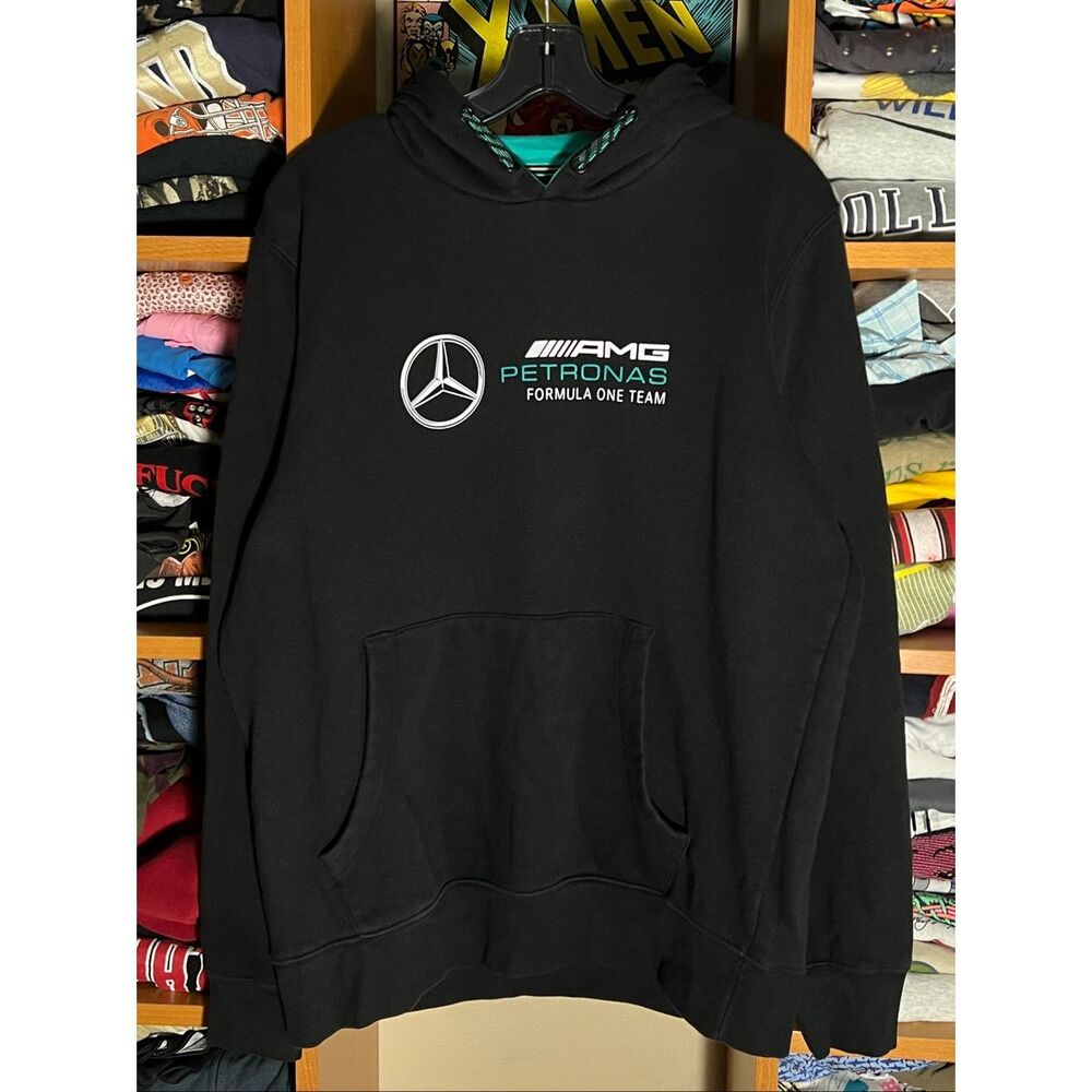 Mercedes Men’s AMG Petronas Formula F1 Team Racing Hoodie Large